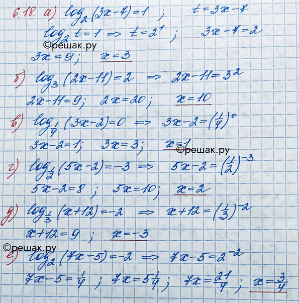 Изображение Упр.6.18 ГДЗ Никольский 10 класс